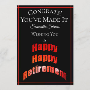 Retirement Congrats You've Made It Any Name - Card