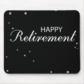 Retirement Congratulations Black with Silver Spark Mouse Mat
