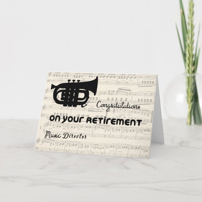 Retirement Congratulations Card for Music Director (Front)