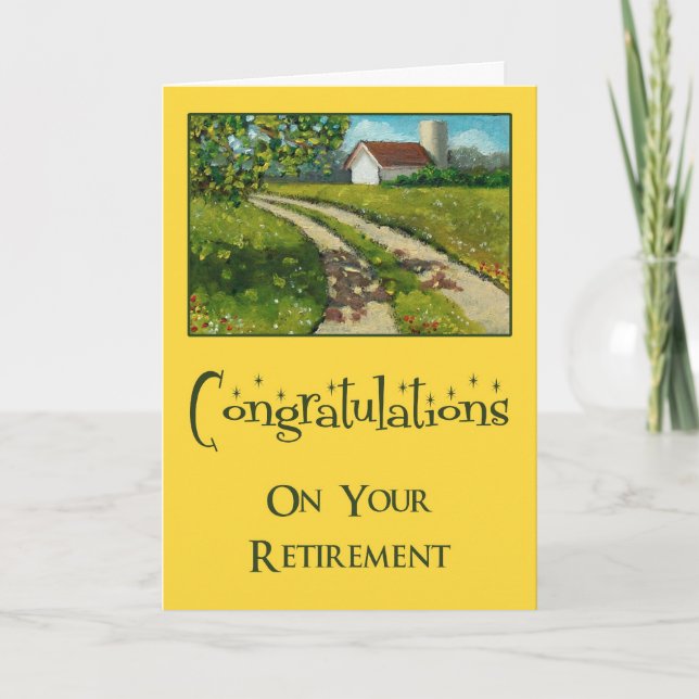 Retirement Congratulations: Country Road, PAINTING Card (Front)