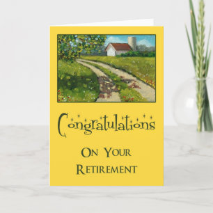 Retirement Congratulations: Country Road, PAINTING Card
