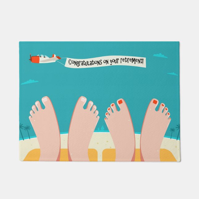 Retirement Congratulations Doormat (Front)