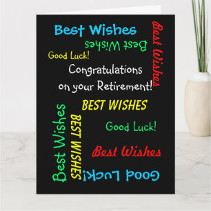 Retirement Congratulations from All of Us, JUMBO Card