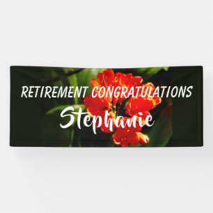 Retirement Congratulations Jumbo Orange Flower Banner