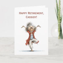 Retirement Congratulations, Retiree Yoga Woman
