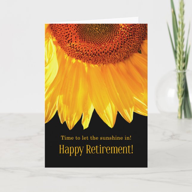 Retirement Congratulations Sunflower and Sunshine Card (Front)