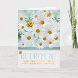 Retirement Congratulations White Daisy Garden Card