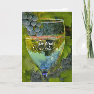 Retirement Congratulations Wine Humour Card