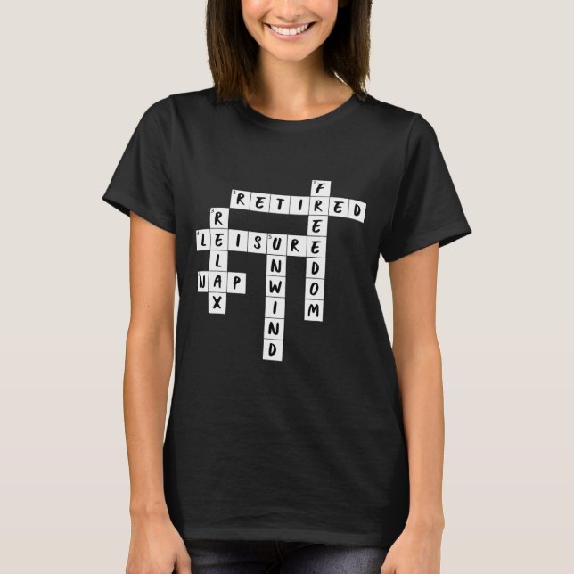 Retirement Crossword Puzzle Stunning T-Shirt (Front)