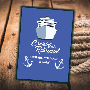 Retirement Cruising into Retirement Cruise Ship  Invitation