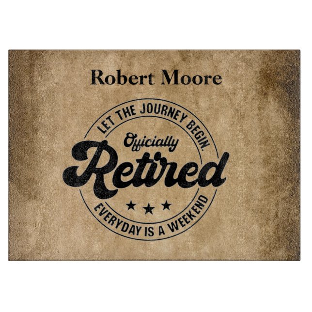 Retirement Cutting Board (Front)