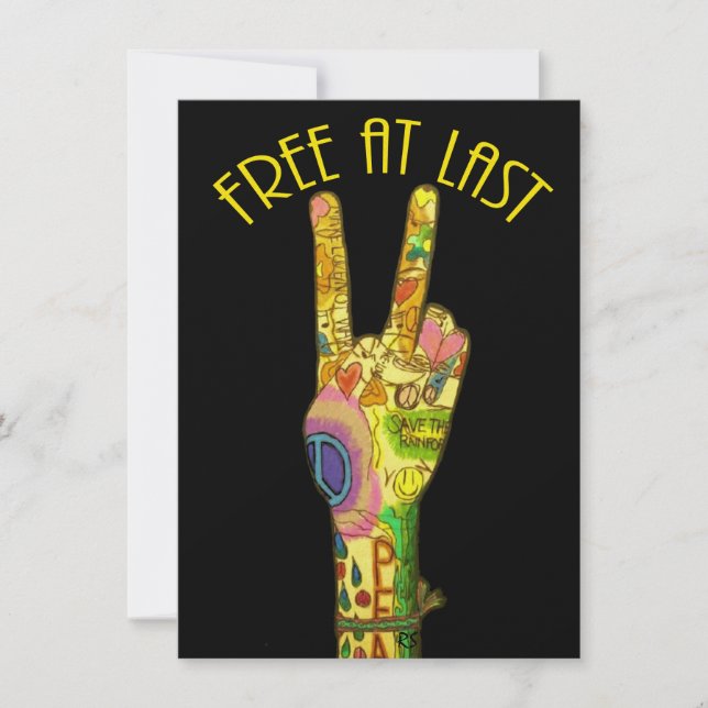 Retirement, Divorce, Grad Free at Last 2 See Back Invitation (Front)