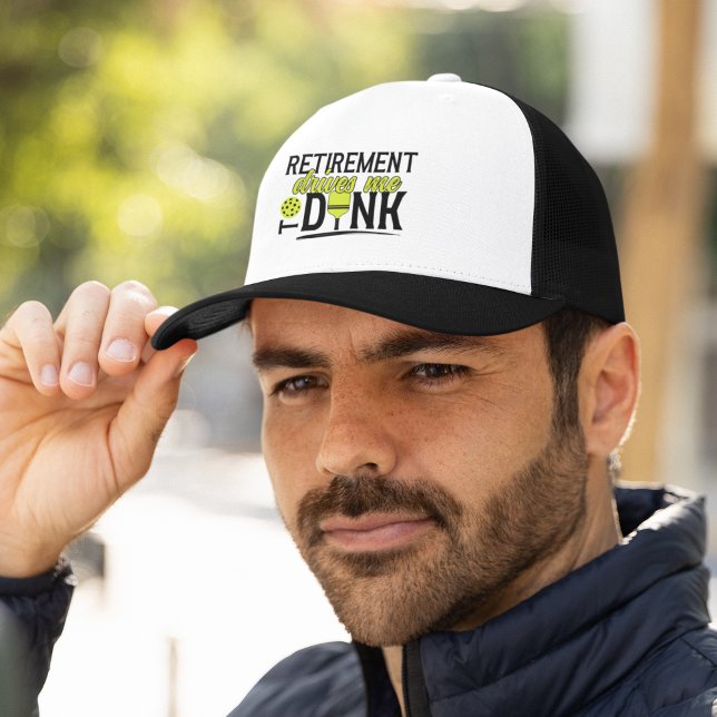 Retirement Drives me to Dink Funny Pickleball Trucker Hat (Creator Uploaded)
