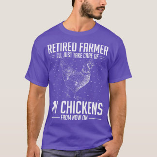 Retirement Farming Funny Retired Farmer Farm Anima T-Shirt