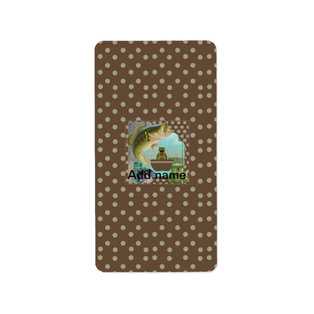 Retirement Fishing Chocolate Mini Candy Wrapper Label (Front)