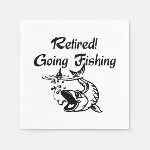 Retirement Fishing Napkin