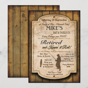 Retirement Fishing Party Invitation
