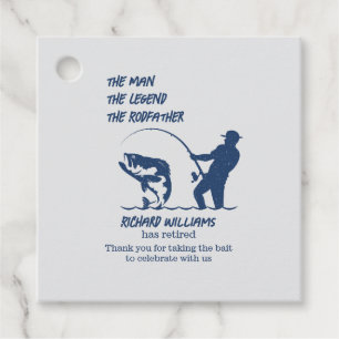 Retirement Fishing the Rodfather Big Fish Favour Tags