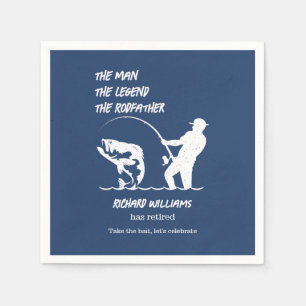 Retirement Fishing the Rodfather Big Fish Napkin