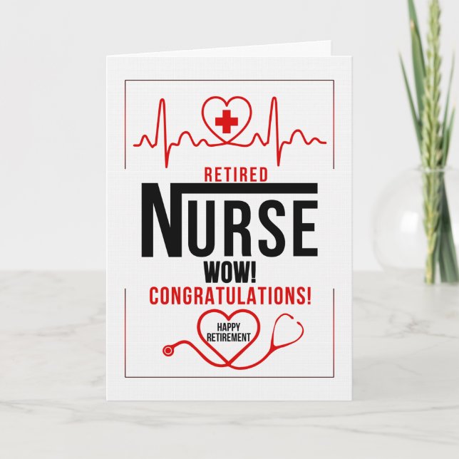 Retirement from Nursing Congratulations Card (Front)