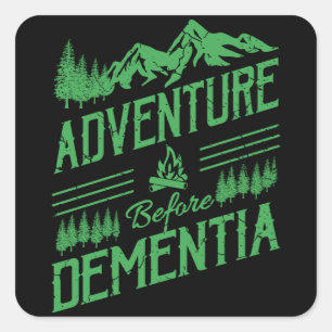 Retirement  Funny Camping Gift Caravan Camper Square Sticker