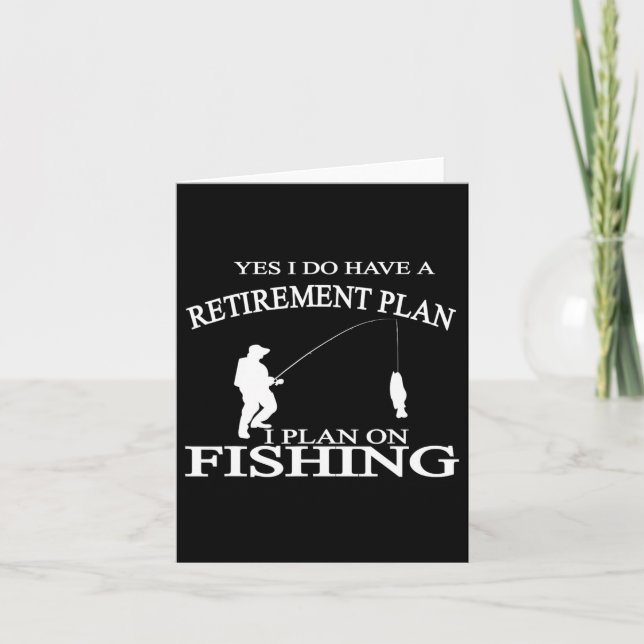 Retirement Funny Fishing Tee Retired Fisherman Tee Card (Front)