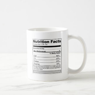 Retirement Funny Nutrition label Coffee Mug