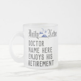 Retirement Gift for a Doctor Frosted Glass Coffee Mug