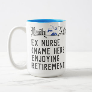 Retirement Gift for a Nurse Two-Tone Coffee Mug
