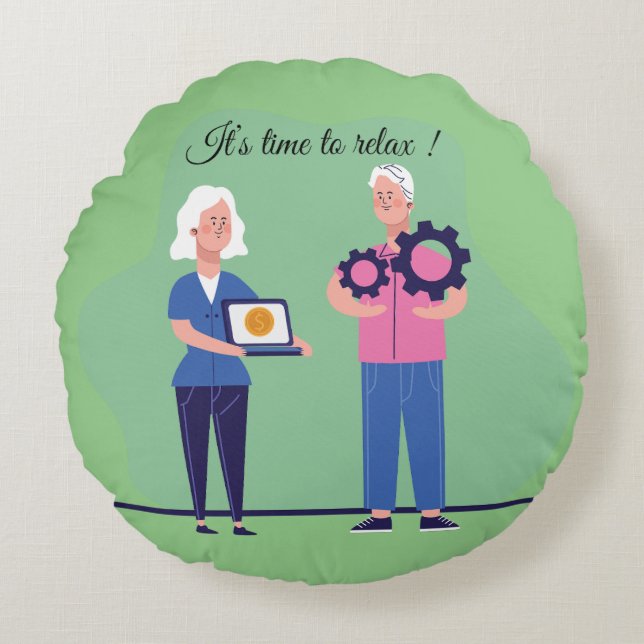 Retirement Gift for Coworker  Round Cushion (Front)