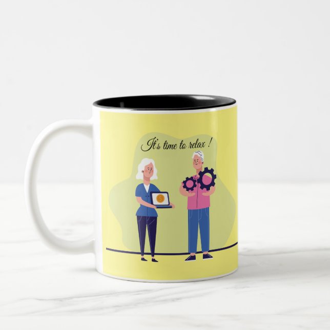  Retirement Gift for Coworker  Two-Tone Coffee Mug (Left)
