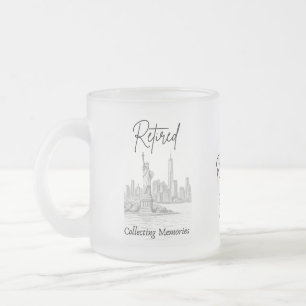 Retirement Gift for Travelers Frosted Glass Coffee Mug
