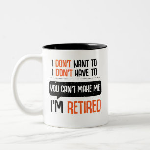 Retirement Gift For Women Funny Retirement Gift Two-Tone Coffee Mug
