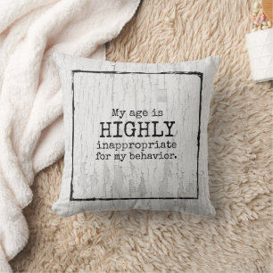 Retirement gift humour inappropriate behaviour cushion