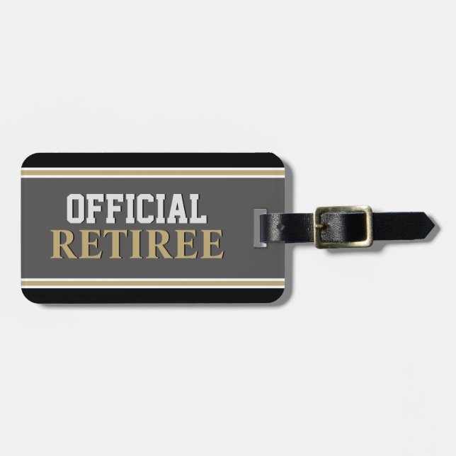 Retirement gift! Official retiree luggage tag (Front Horizontal)
