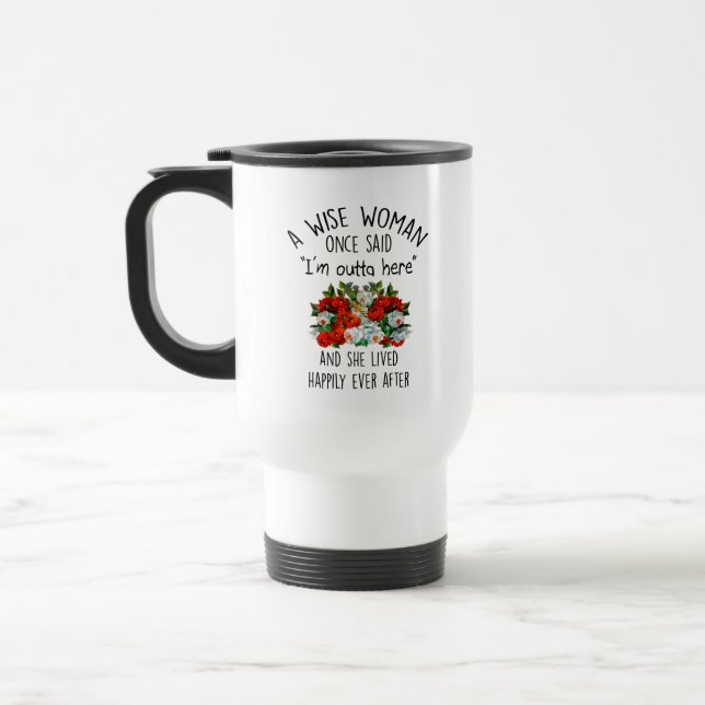 Retirement Gifts for Women, Funny Retirement Gift Travel Mug (Left)