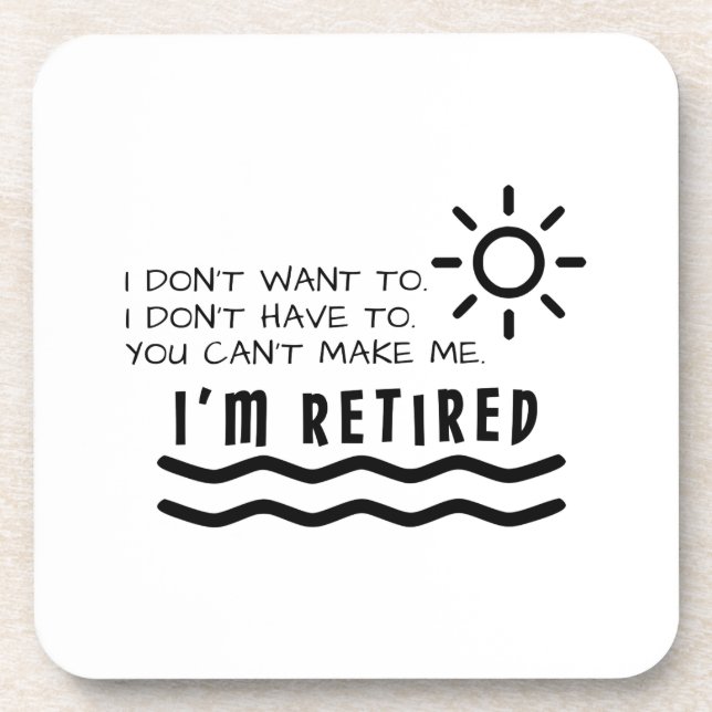 Retirement Gifts Funny For Men Women Dad Mum Coaster (Front)