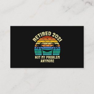 Retirement Gifts Vintage Retired 2021 Business Card
