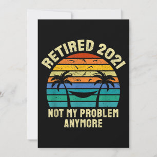 Retirement Gifts Vintage Retired 2021 Invitation