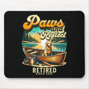 Retirement Golden Retriever Paws And Reflect Fishi Mouse Mat