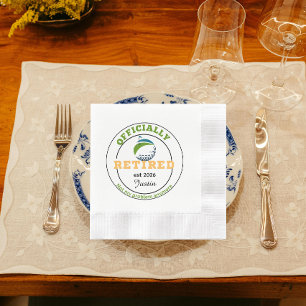 Retirement golf party decoration napkin