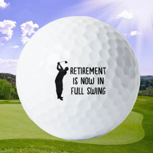 Retirement Golfer Birthday retired happy retiree Golf Balls