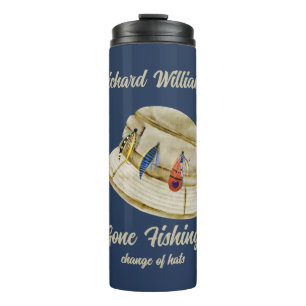 Retirement Gone Fishing Retired Fisherman Hat Thermal Tumbler
