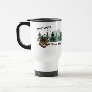 Retirement Gone Hiking to the Mountains Outdoors  Travel Mug