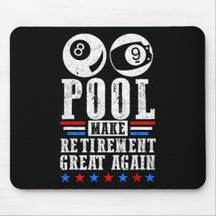 Retirement Great Retired Pool Player Billiards 8 L Mouse Mat