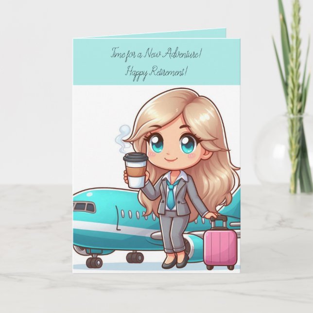 Retirement Greeting Card with Travel  (Front)