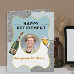 Retirement group leaving card retired employee<br><div class="desc">If you are lucky enough to have reached retirement it is time to celebrate! This classic vintage looking theme are just what you need to start your retirement in style. Enjoy! These party accessories will bring a fun yet stylish element to your celebration. This card can be signed by everyone...</div>