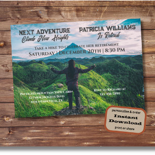 Retirement Hiking Next Adventure Climb Heights Invitation