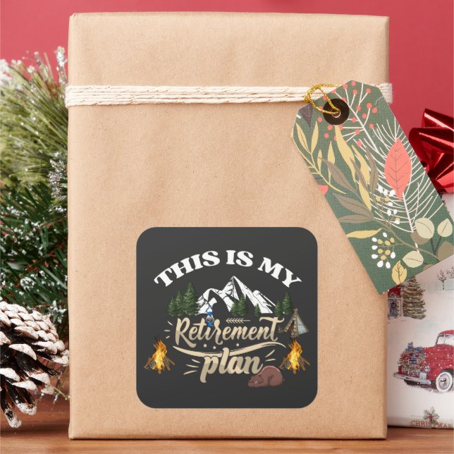  Retirement Home Square Sticker (Holiday)