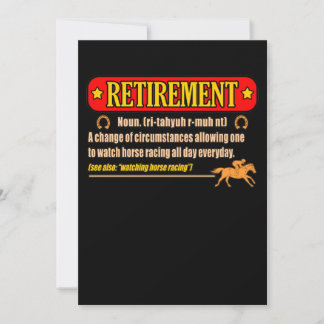 Retirement Horse Racing Barrel Racer Horses Race G Thank You Card